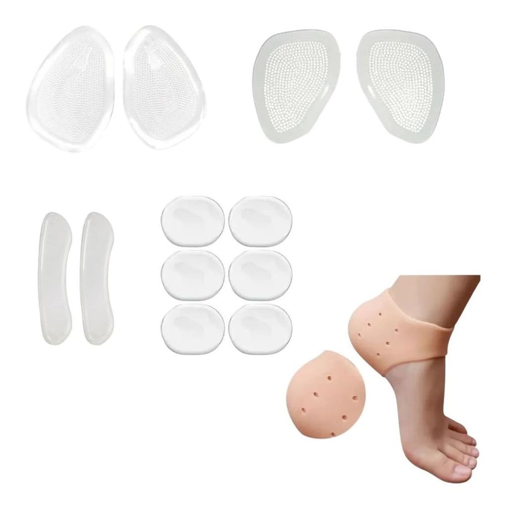 Kit Protetores De Silicone Calcanhar Peito Do Pé