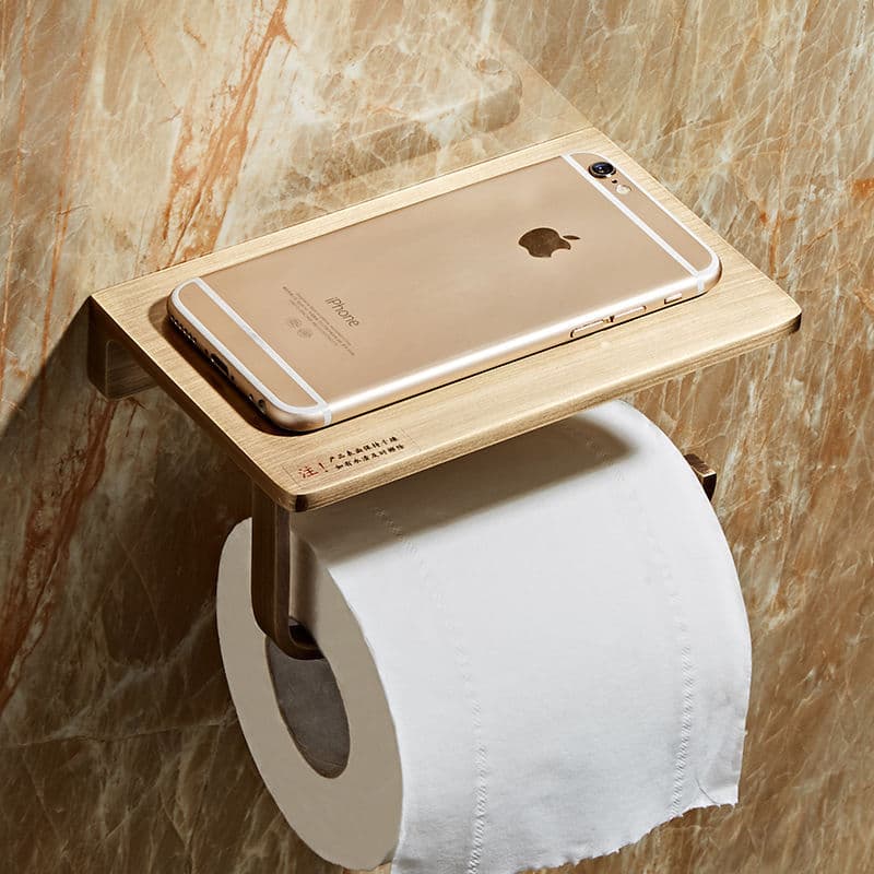 Suporte de papel higiênico de latão rolo de papel higiênico todo cobre antigo suporte de tecido Retro caixa de papel hig