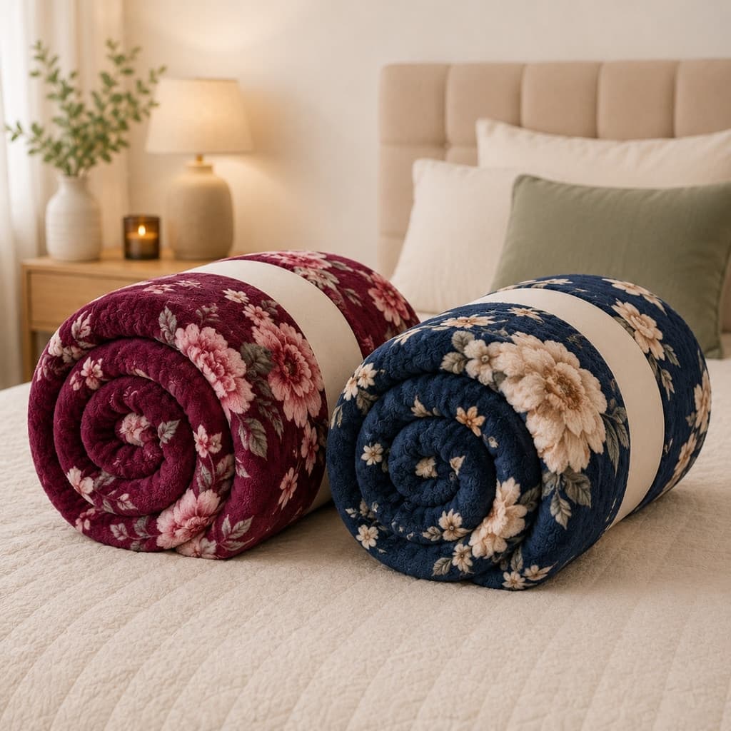 Kit 2 Mantas de Casal Estampada 1,80 x 2,00 Felpuda Antialérgica Premium Macia Lavável Quentinha Sofá Cama
