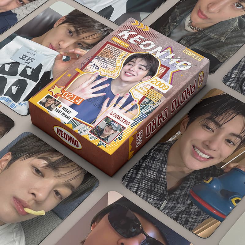 50 Pçs/Caixa CORTIS KEONHO Cartão Holográfico Photocard Laser LOMO KPOP Álbum