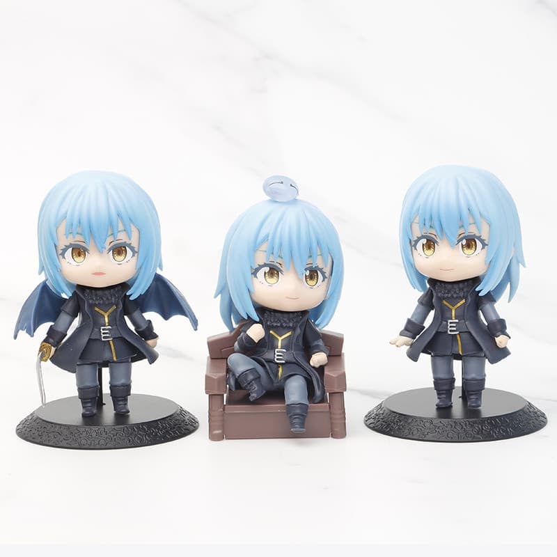 Conjunto de 3 Figuras de PVC do Anime "I Reincarnated as a Slime": Sion e Rimuru Tanpaata, Brinquedos Colecionáveis