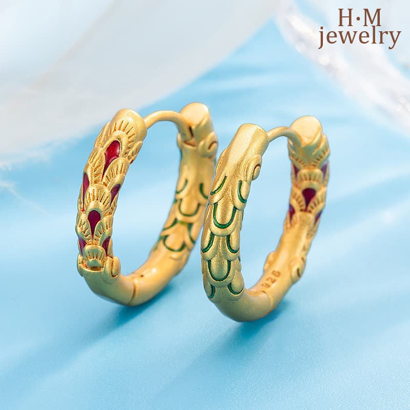 Brincos De Argola De Ouro Vintage-Design Exclusivo De Luxo Subestituído Estilo Sem Esforço
