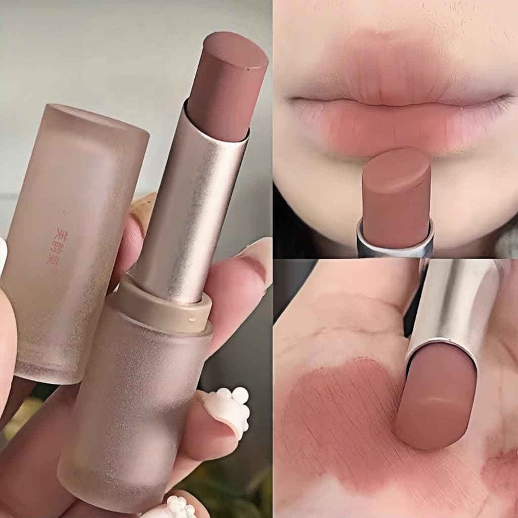 Batom cor Nude liso fosco não desbotado copo antiaderente lábio lama clareamento esmalte labial genuíno loja principal o