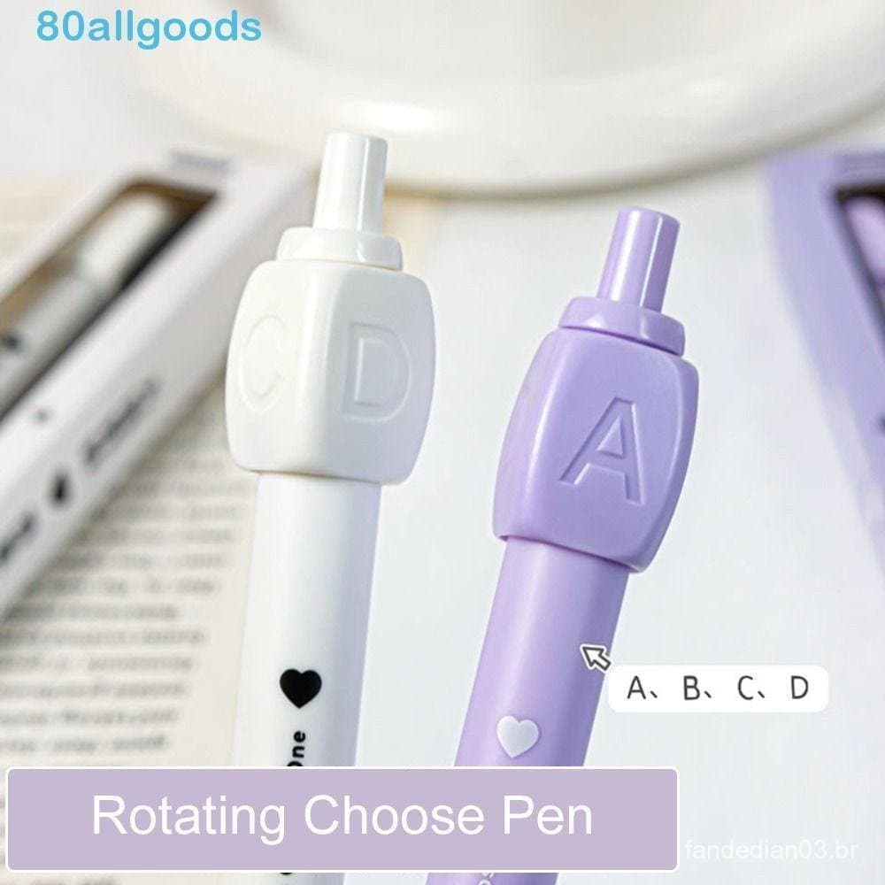 ALLGOODS1 2 Pcs Rotativa Escolha Caneta , Escrita Novidade De Resposta , ABCD Select Fun Esferográfica Gel