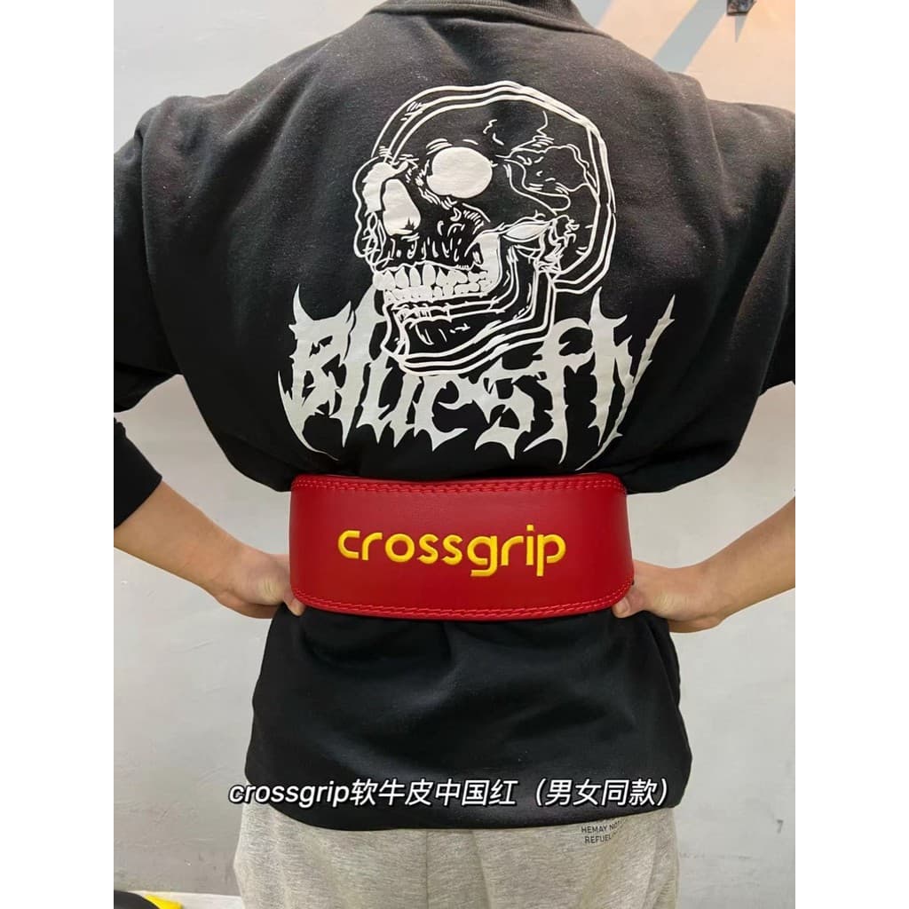 Crossgrip Gaman couro macio bainha cinto de Fitness agachamento levantamento de peso bancada imprensa profissional força
