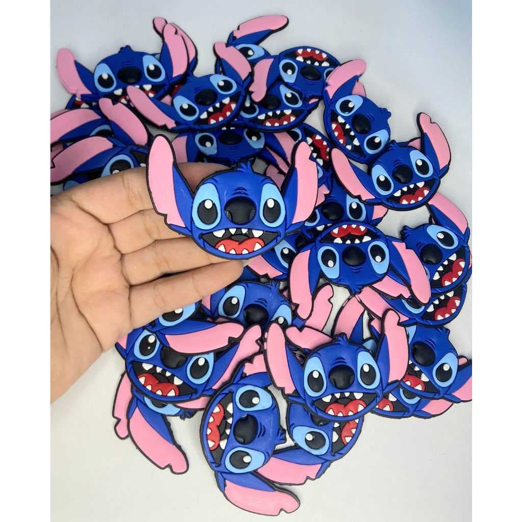 Aplique Emborrachad  1 Stitch  Gigante 8 CM  e  Pequenos KIT 5/10 UNIDADES