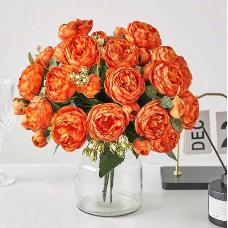 Buquê Crisântemo com 7 flores Artificiais Para Decoração, Casamento, Arranjos, Decorar Festas-HS801861