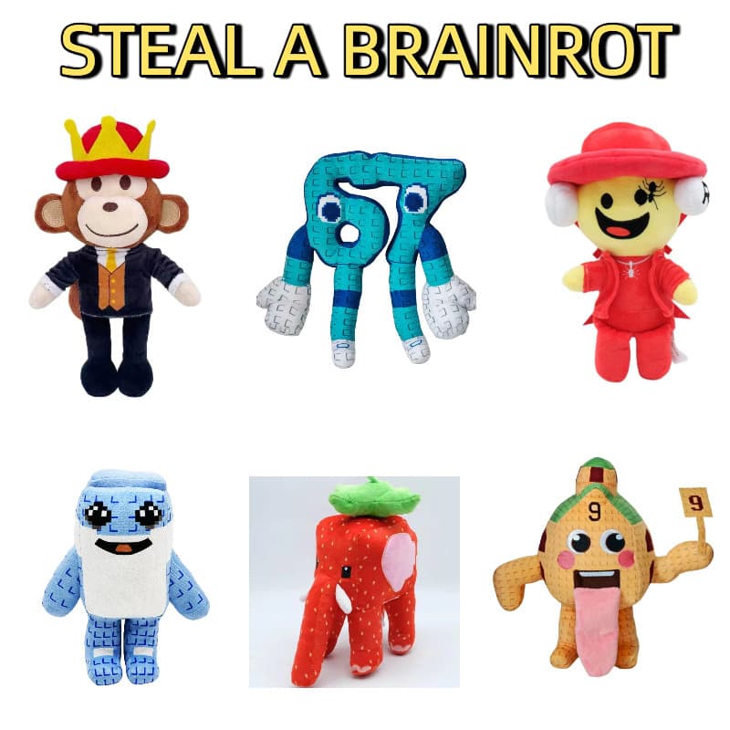 STEAL A BRAINROT Roblox Esok Sekolah Brinquedo Pelúcia Presente Para Crianças