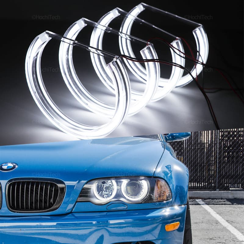 Luz Do Dia Cristal DTM Estilo Anel Acrílico Olhos De Anjo Para BMW 3 5 7 Série E36 E46 E39 E38 318tds 730iL 735i 320i 53