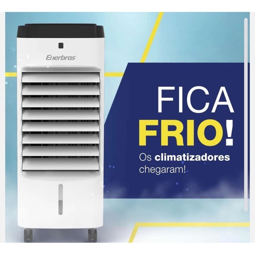 Climatizador Umidificador 4L 4 em 1 Portátil Branco Enerbras 55W com Controle Remoto