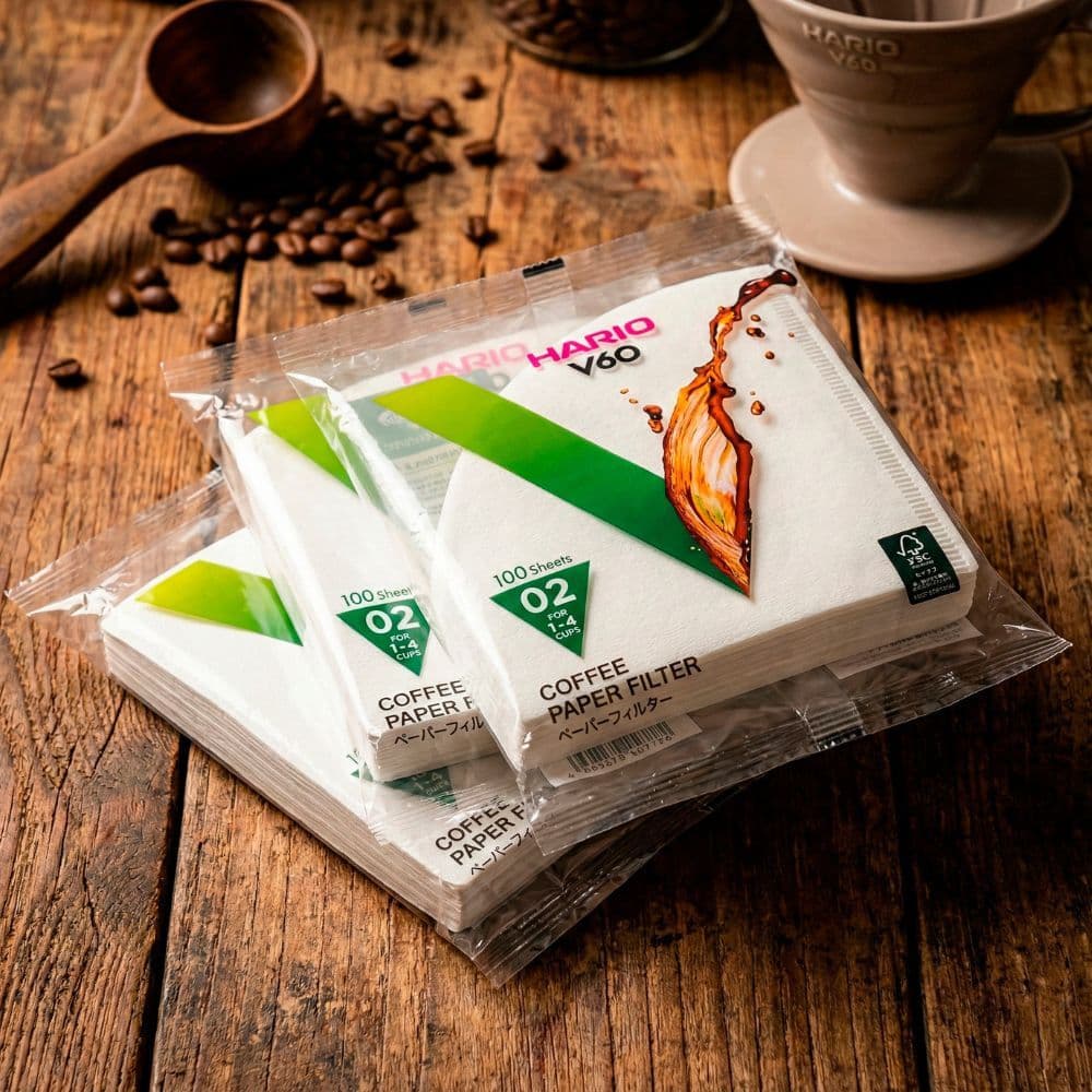 Filtro de Papel para Coador Hario V60-02 Branco Kit 300 Peças ORIGINAIS
