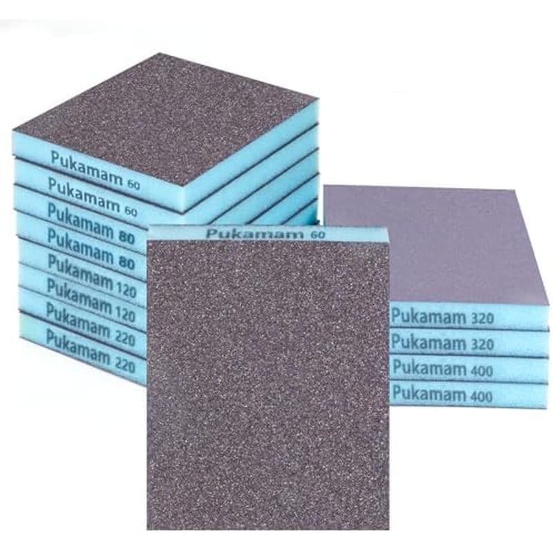 Esponja De Lixa De 12 Pacotes , Blocos Laváveis E Reutilizáveis 60/80/120/220/320/400 Pacote De Sortimento De Papel De A