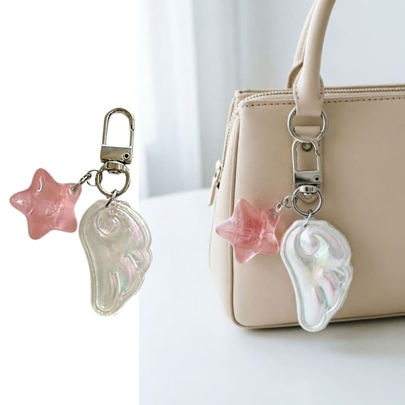 blg Elegante Chaveiro Forma Asa Coreano Inspirado Ornamento Bonito Perfeito Para Uso Diário E Presentes 15