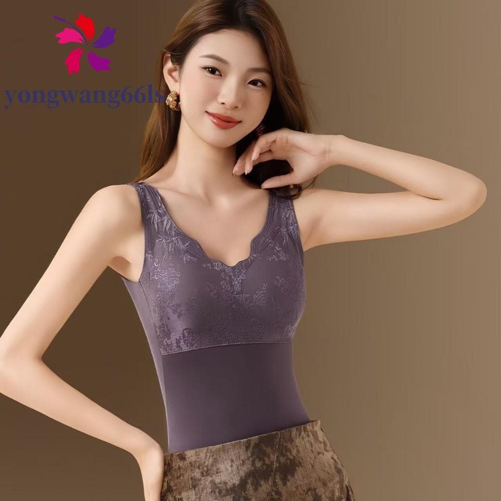 Camisola Modeladora Térmica YONGWANG , Emagrecimento Com Copos Acolchoados , Modelador Corporal Pós-Parto , Lã De Veludo