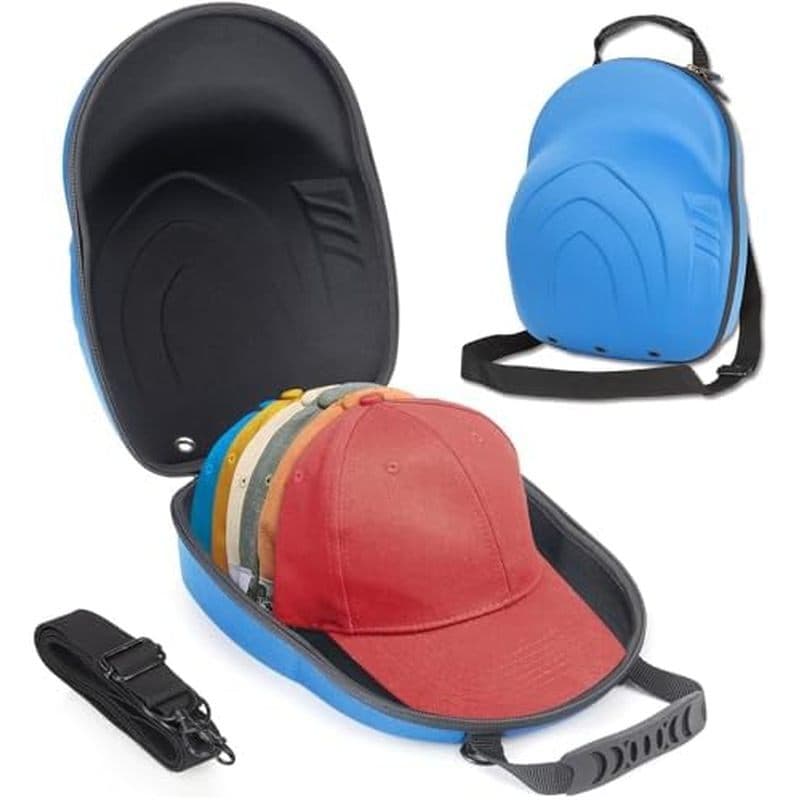 Estojo De Viagem Para Bonés De Beisebol , Armazenamento Porta-Chapéus Rígidos Com 1 Pacote De Boné Preto E Alça De Ombro