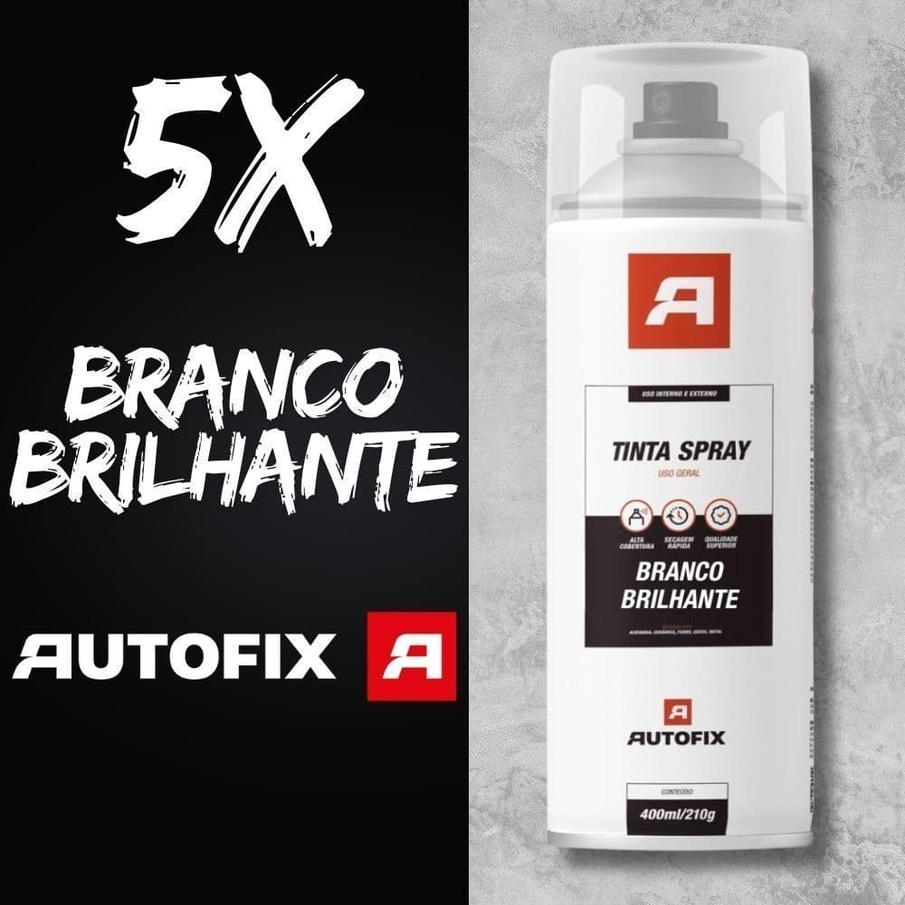Kit 5 Spray Branco Brilhante 400ml – Oferta Limitada MAX
