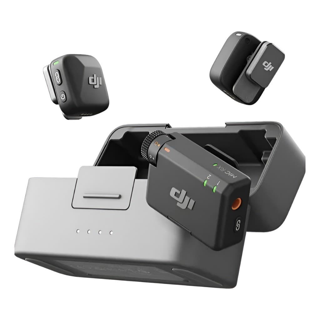 Microfone sem fio DJI Mic Mini dois transmissores um receptor estojo de carga - Envio Imediato