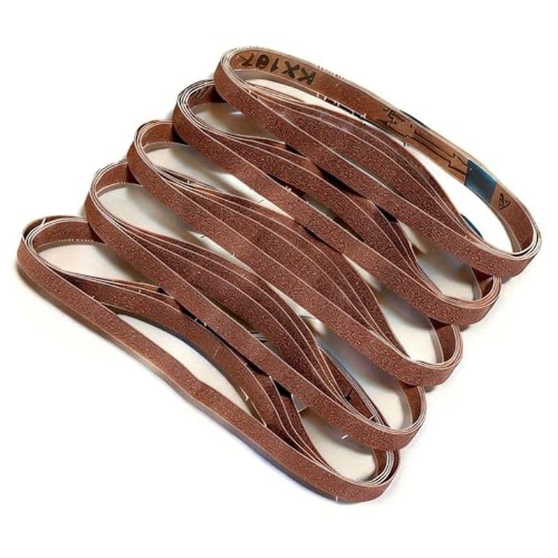 Conjunto De Correia De Lixa De 1/2 Polegada x 18 Polegadas , 20 Peças (4 De Cada Grão : 60 , 80 , 120 , 180 , 240) , Pap