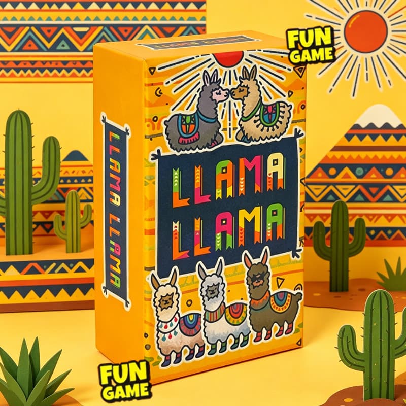 LLAMA | Jogo De Cartas Familiar Fofo E Caprichoso De Ritmo Rápido , Casual Iluminado Divertido Noturno