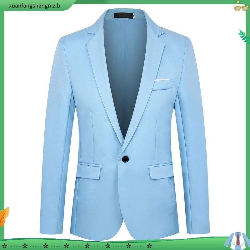 Site siterout.mx Moda Masculina Cor Sólida Manga Longa Lapela Slim Fit Blazer Terno Casaco Outwear