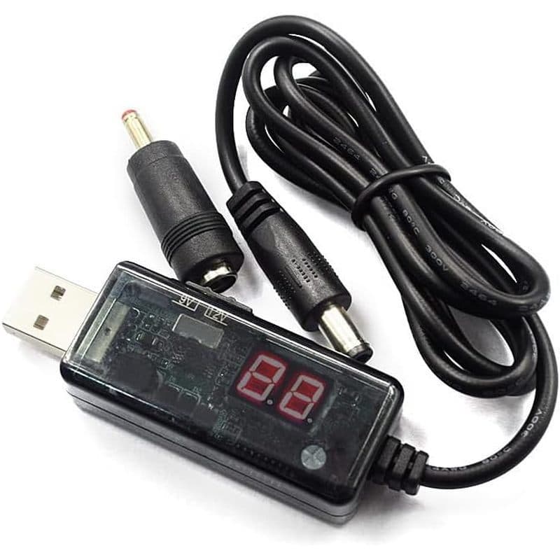 Conversor De Impulso USB DC 5V Para 9V 12V Cabo Step-up + Conector 3.5x1.35mm Fonte De Alimentação/Carregador/Energia