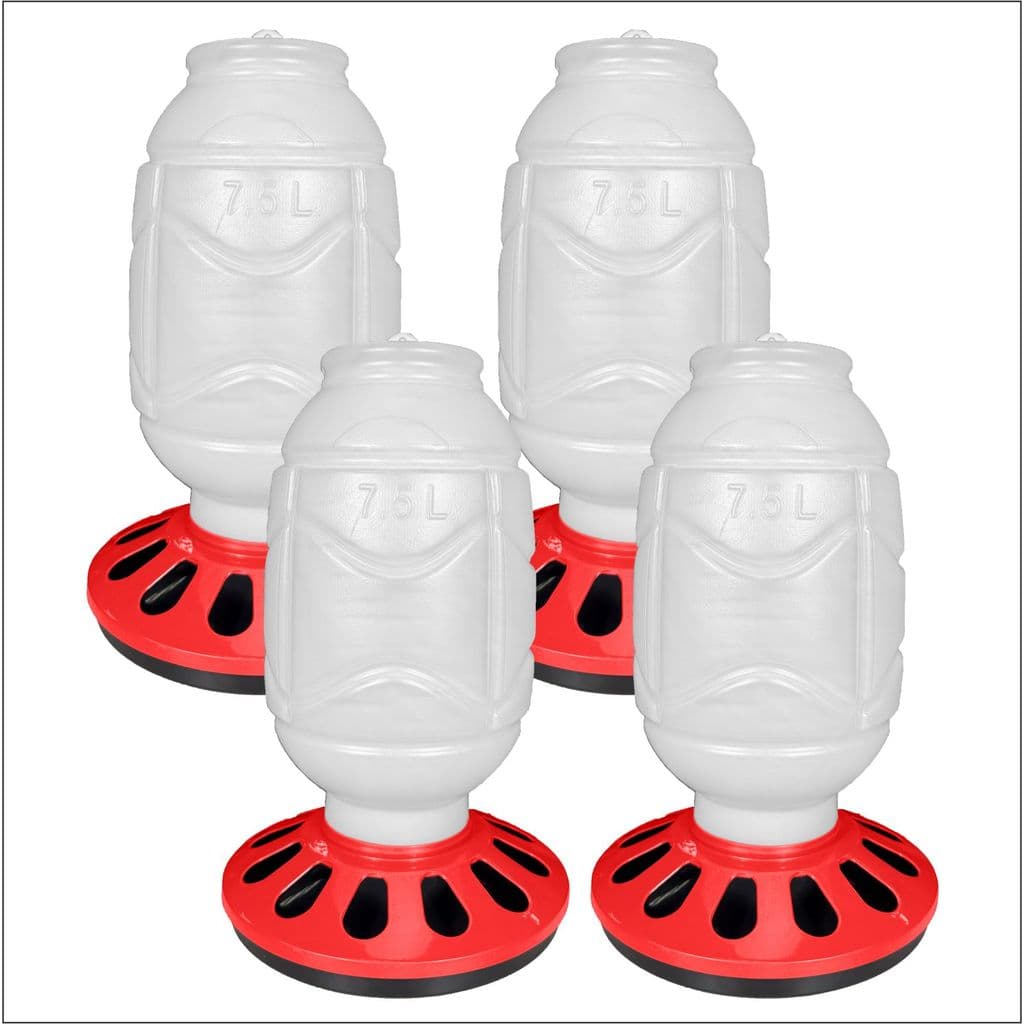 Kit 4 Comedouro 5kg 12 Furos Galinheiro Galinhas Pintinho Aves