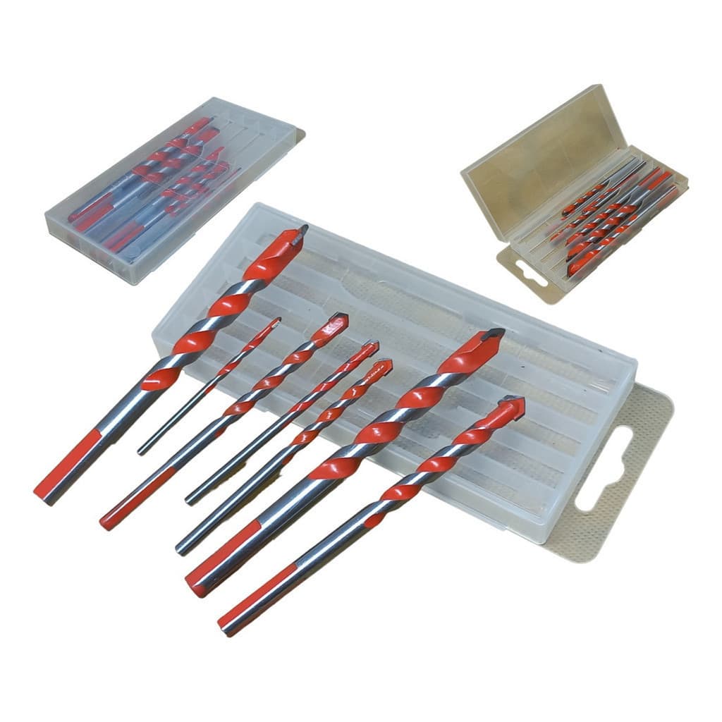 Brocas Fura Tudo Parede Ferro Madeira Vidro Kit 7pc