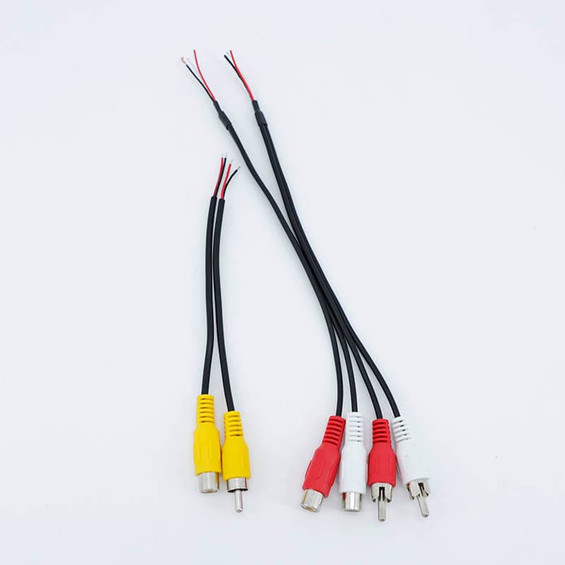 0.15m 2Pin RCA Masculino Feminino Fio De Extensão De Áudio Dual 2Way AV Vídeo Estéreo Plug Cable Para Carro BRD1