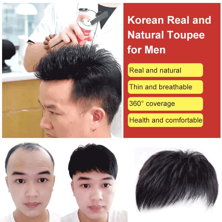 Perucas Masculinas De Corte Fino , Cabeça Natural , Blocos De Substituição De Cabelo , Capa Respirável , Cinza , Calvíci