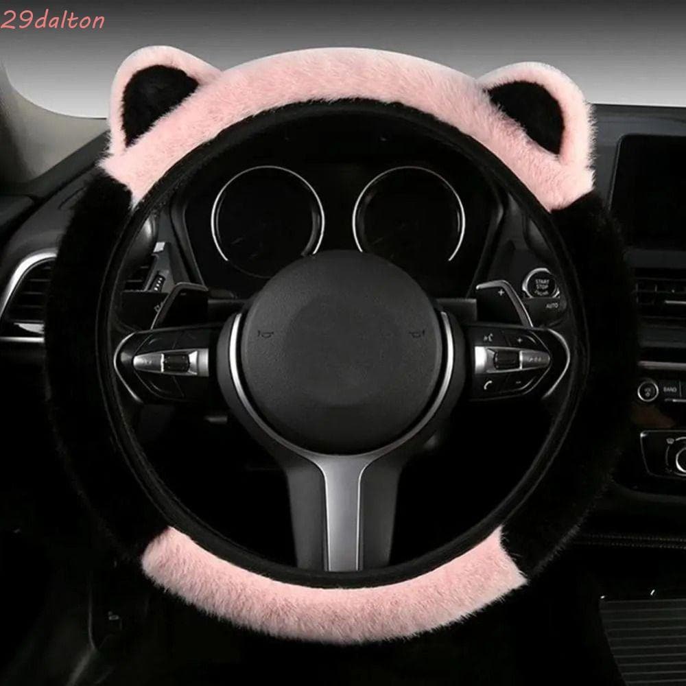 Capa De Volante Com Orelhas De Gato DALTON , Direção De Pelúcia Quente À Prova De Frio Universal Confortável Antiderrapa