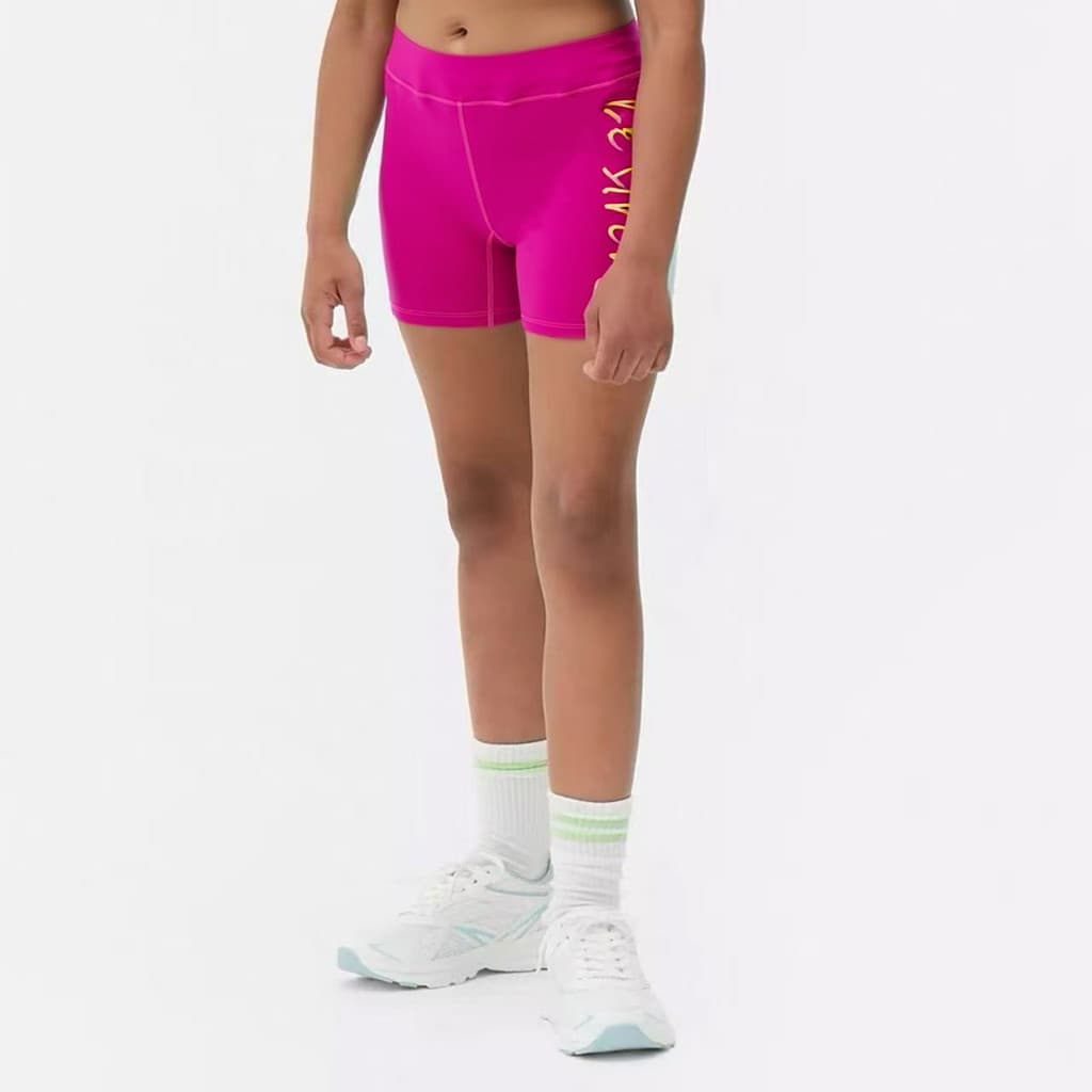Âmbar pedido exterior europeu americano crianças esportes calças de Yoga meninas correndo cintura suporte Shorts pode se