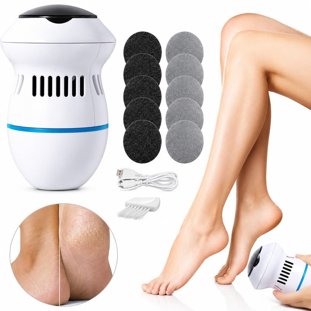Lixador de Pé Elétrico com Sucção Removedor de Calos Recarregável para Pedicure