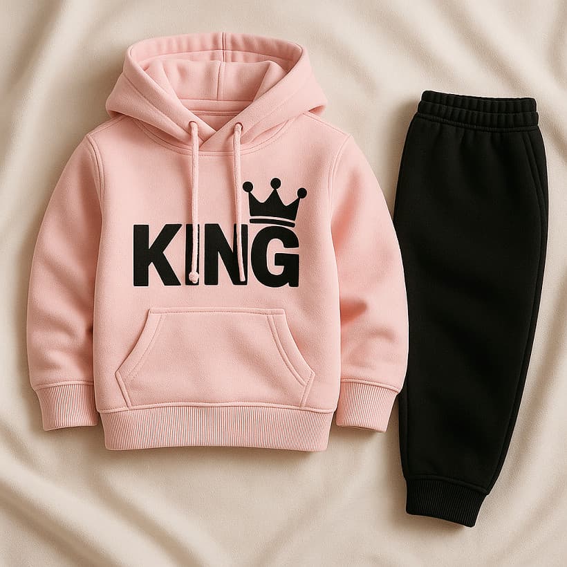 Conjuntinho Infantil Premium REI Moletom Flanelado em Algodão Menino Menina Moletom + Calça