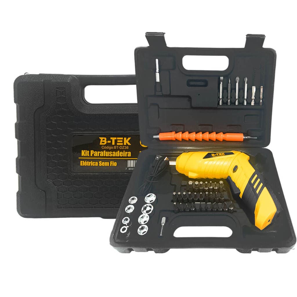 Kit Mini Parafusadeira Elétrica 3,6V