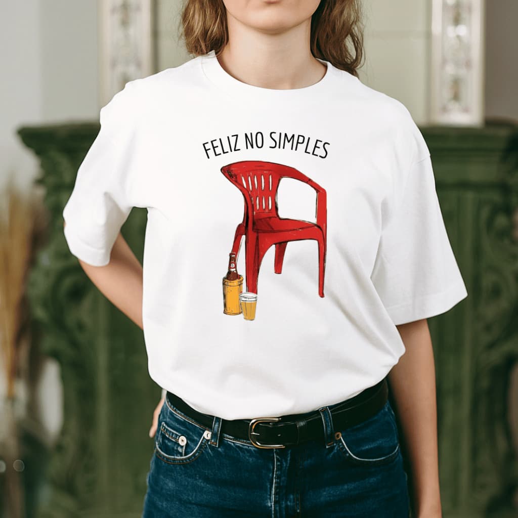 Camiseta Meme Brasil Tropical Feminina Feliz No Simples Camisa Cerveja Viral  Fio 30.1 Envio Imediato