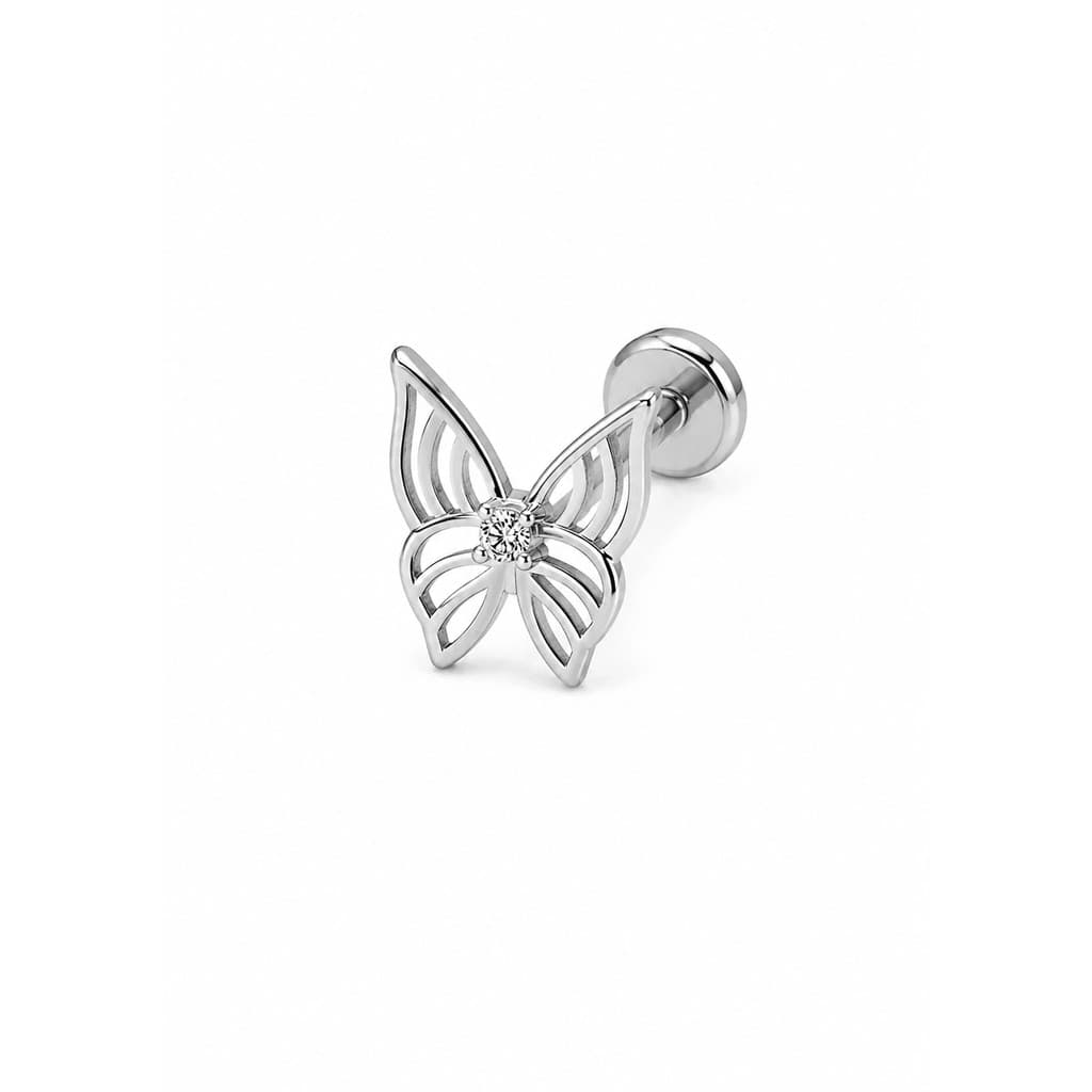 Piercing Borboleta Prata 925