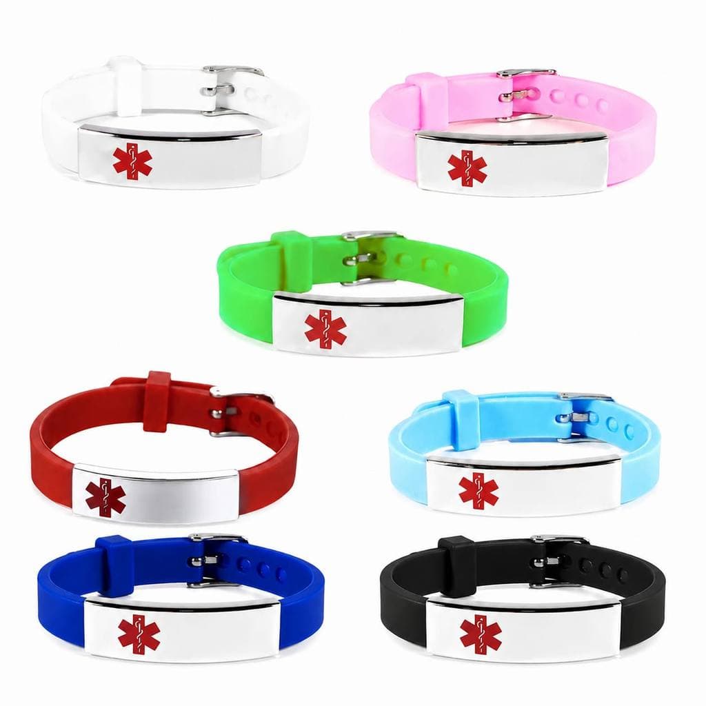 Pulseira Médica De Identificação Personalizada Escolha Cor: