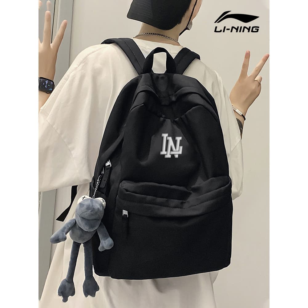 Li Ning mochila masculina ao ar livre Commuter caminhadas viagem caminhadas saco grande capacidade júnior estudante do e