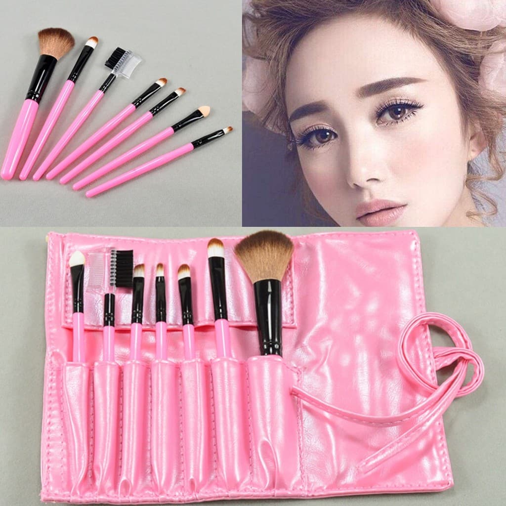 Conjunto de pincéis de maquiagem 7 conjunto de pincéis de maquiagem pincel de sobrancelha Blush pincel de lábios pincel