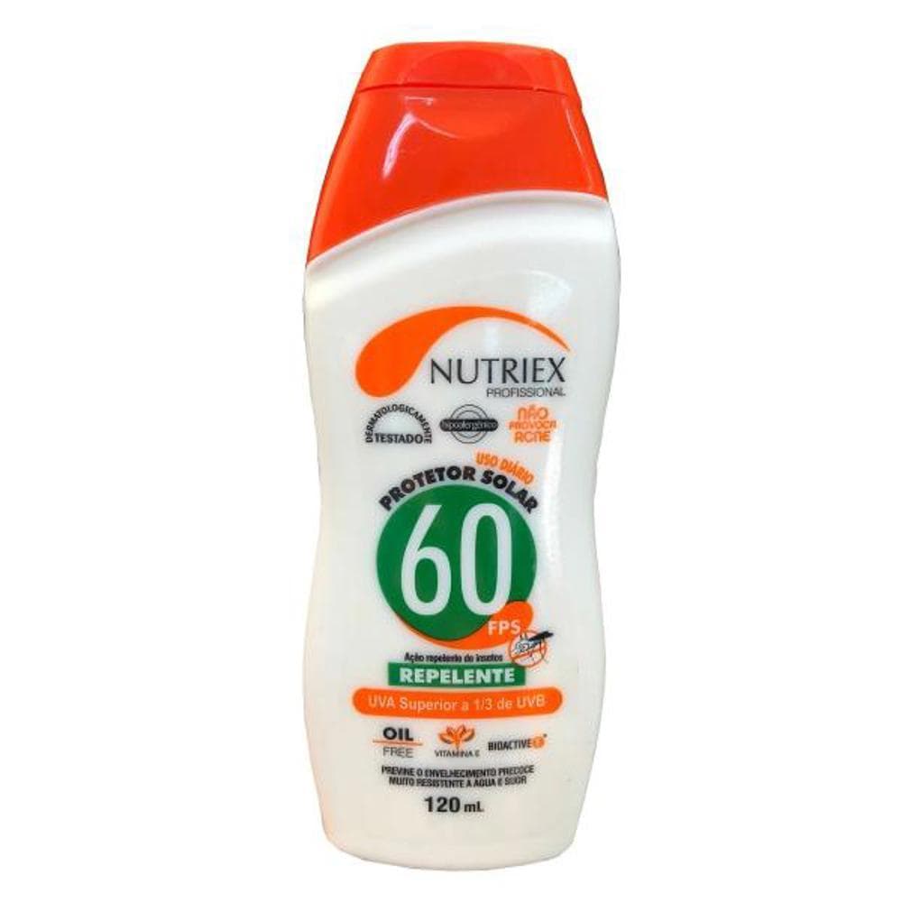Protetor Solar FPS 60 com Repelente 120ml Nutriex