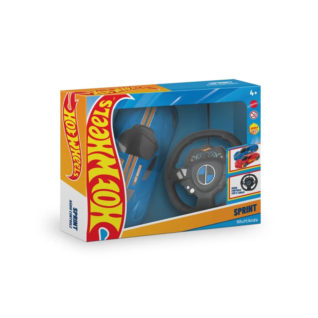 Carrinho de Controle Remoto RC Hot Wheels Azul Multikids