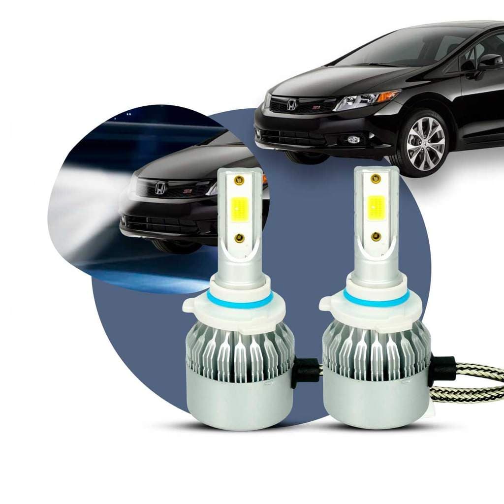 Super LED  Farol Alto Honda Civic 2012 a 2016 6000K 30000h
