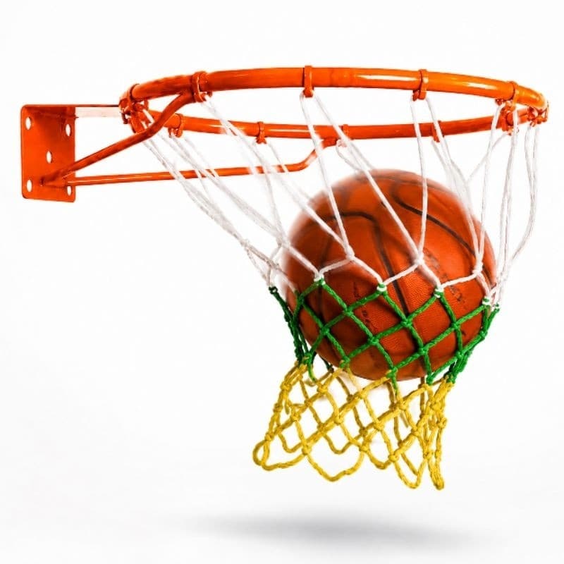 Aro De Basquete 45cm Oficial Com Rede Brasil Cesta de Ferro