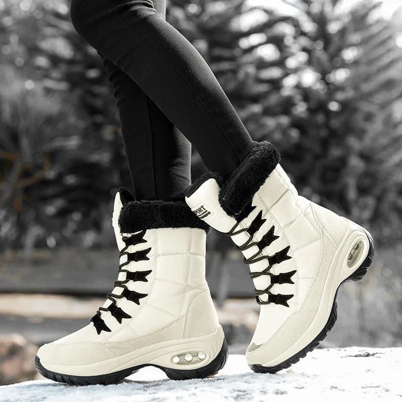 Botas Femininas de Inverno de Alta Qualidade, Impermeáveis, para Manter Aquecimento, Botas de Neve Confortáveis para Mul