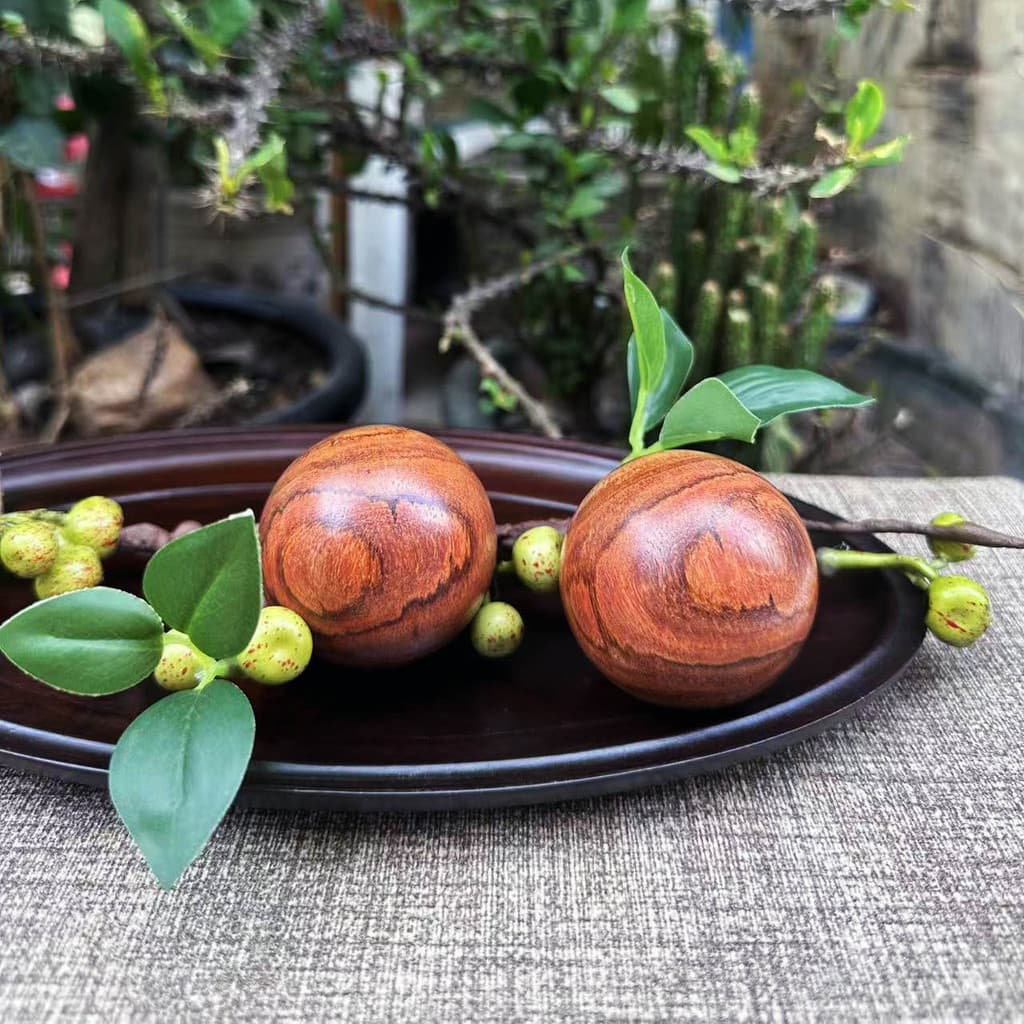 Vietnam Huanghuali handebol perfumado caindo jacarandá bola de Fitness cheia de linhas pretas grandes oleosas bela textu