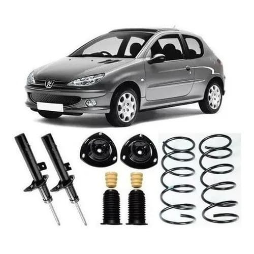 Par Amortecedor Dianteiro+kit Completo Peugeot +mola 206\207
