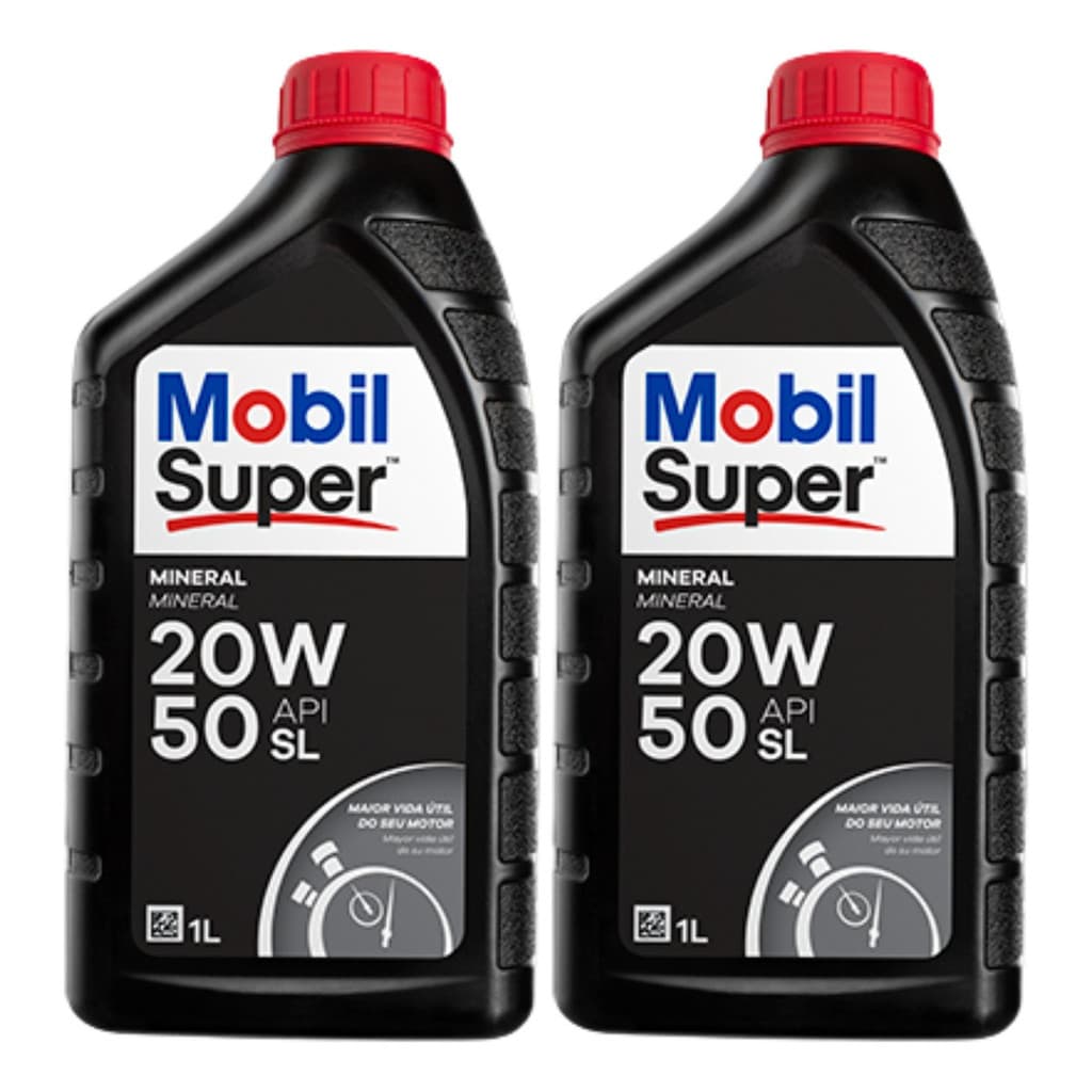 02 Kit Óleo Para Motor Mobil 20w50 Super Universal Original