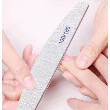 Kit 10 Lixas 100/180  Lavavel - Unhas Acrygel Porcelana Fibra Polygel