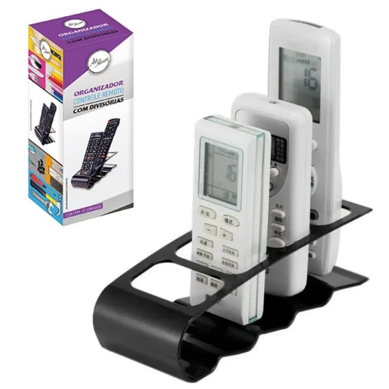 Suporte Porta Controle Remoto Display Com Compartimentos