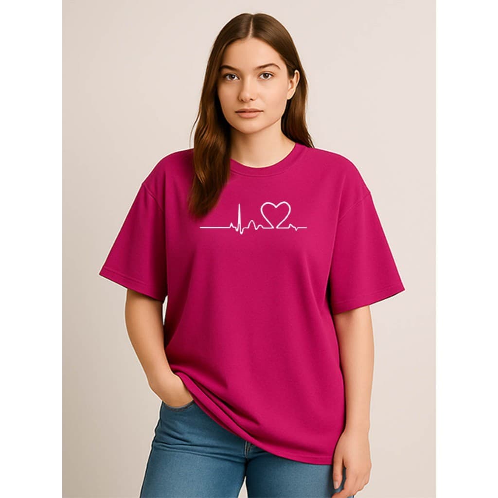 Camisa Camiseta Feminina Algodão Oversized Lançamento Casual Batimento